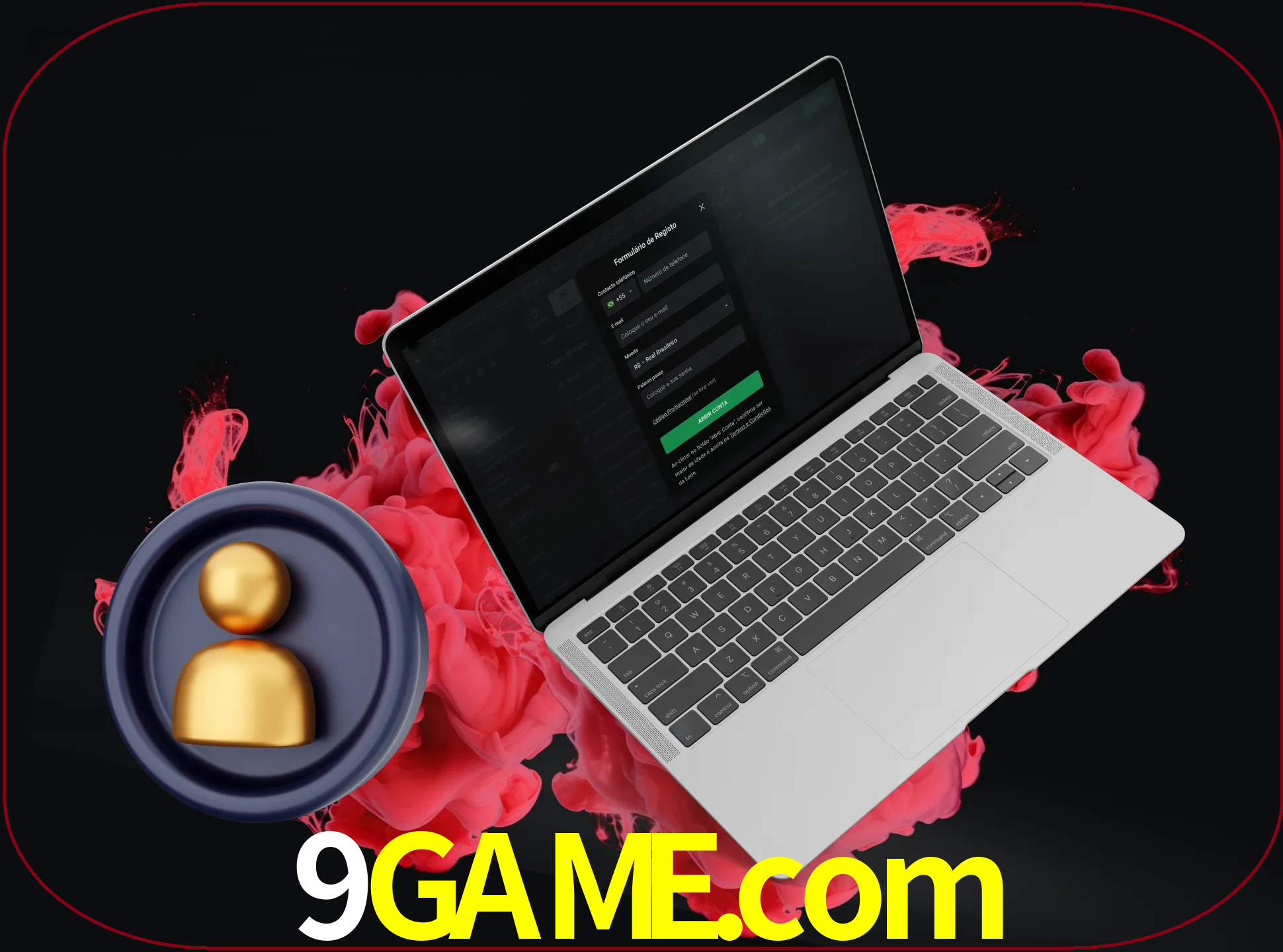 No cabeçalho do site 9game, clique no botão que o levará a um formulário especial onde terá de introduzir as suas informações actuais.