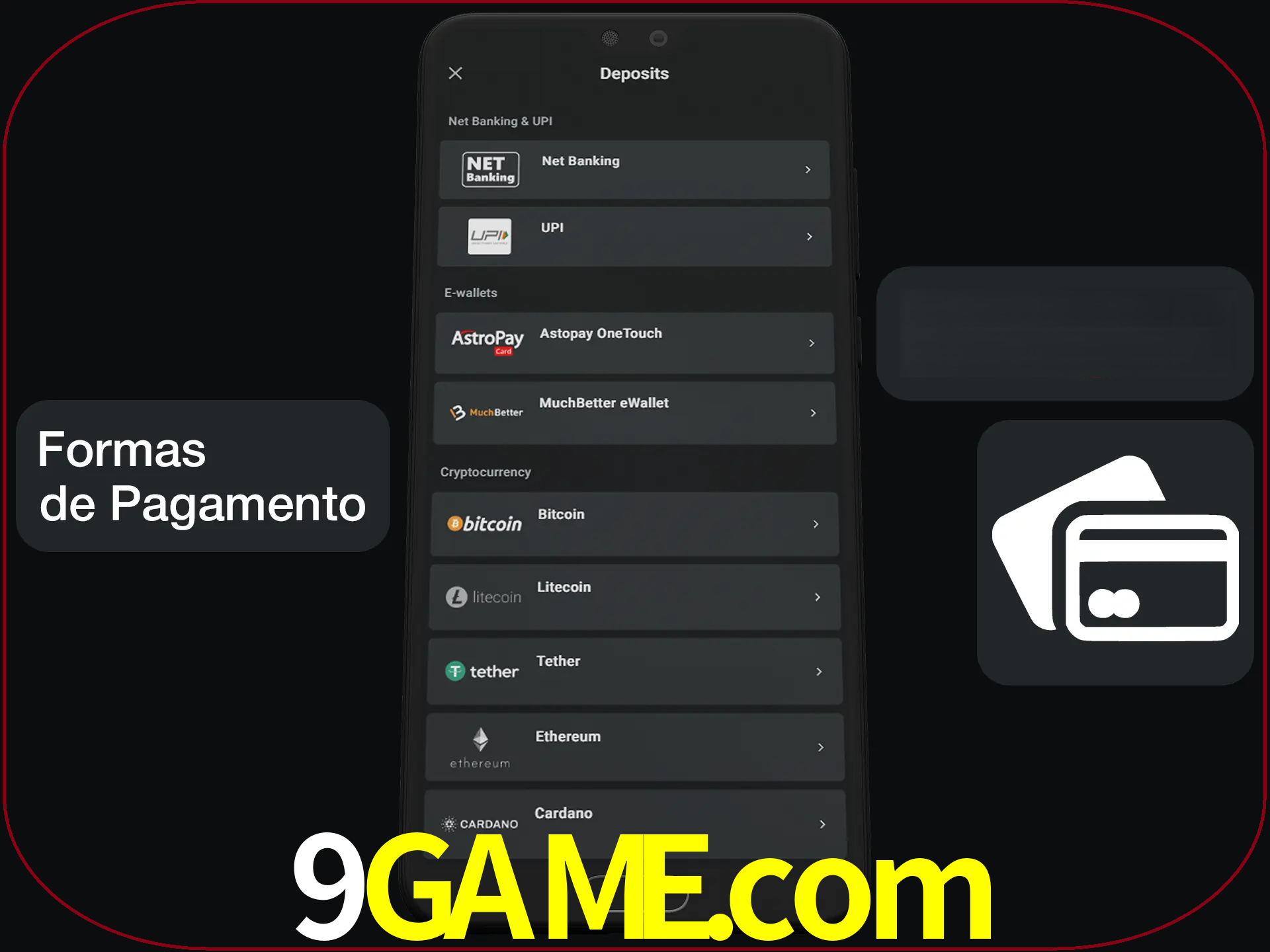 Escolha a forma de pagamento de sua preferência.