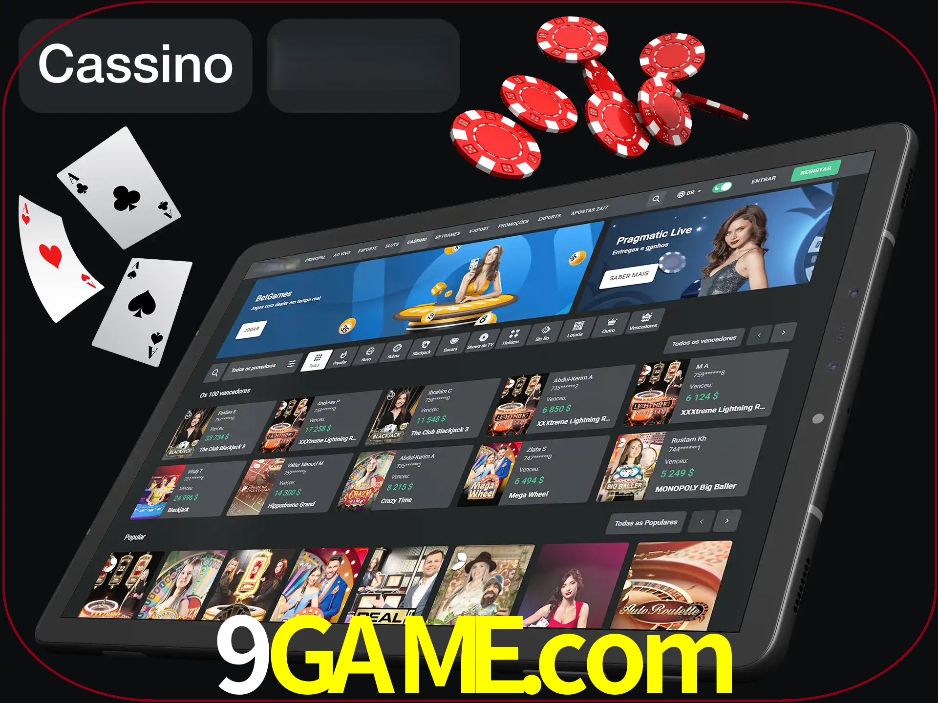 Jogue vários jogos de cassino em nosso cassino.