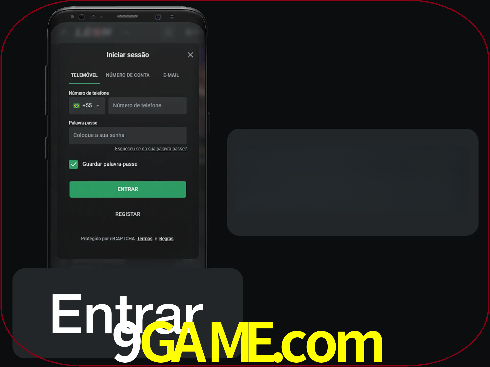 Faça o login para começar a apostar e jogar no cassino.