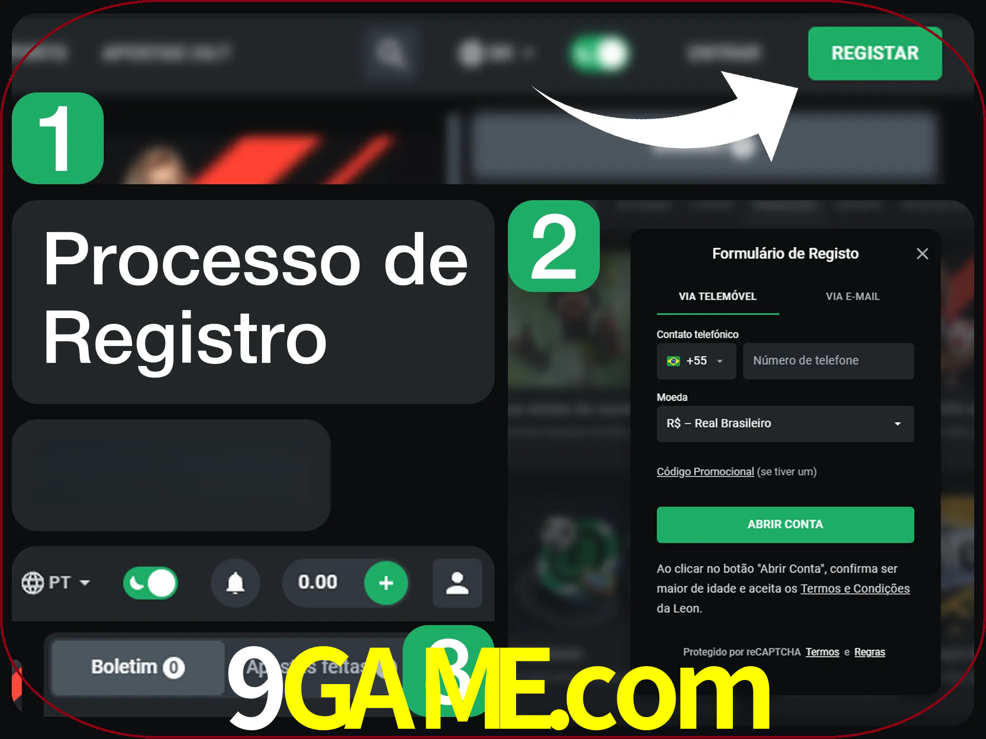 O processo de registro na LeonBet é simples.